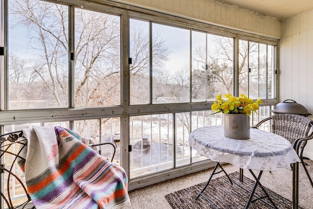 view of sunroom / solarium