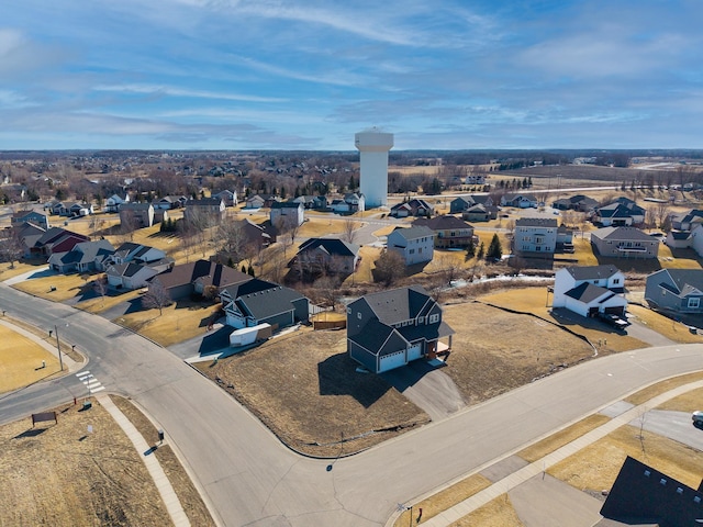 drone / aerial view with a residential view