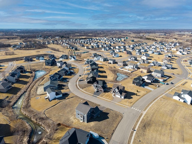 bird's eye view with a residential view