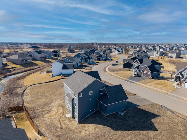 aerial view featuring a residential view