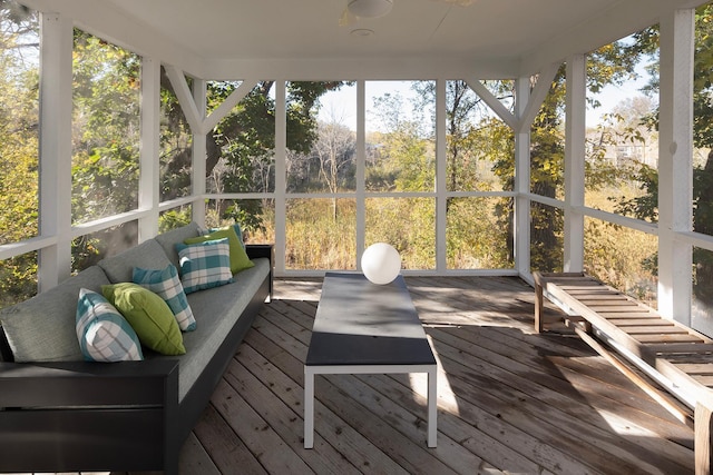 view of sunroom