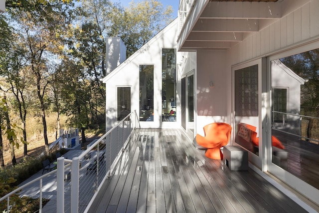 view of wooden terrace