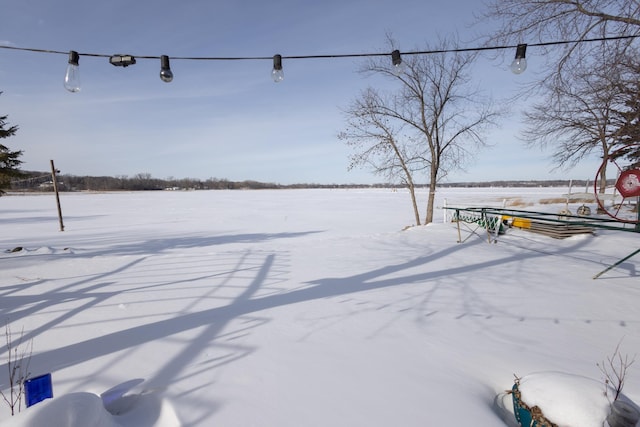 view of snowy yard