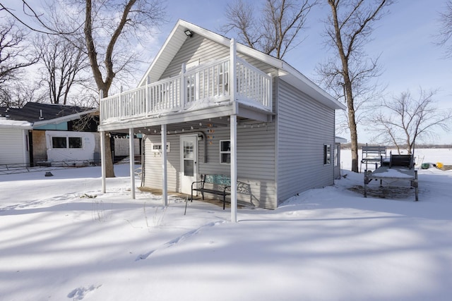 24932 Wall Lake Point Cir, Fergus Falls, MN 56537 - view of front of home featuring a deck