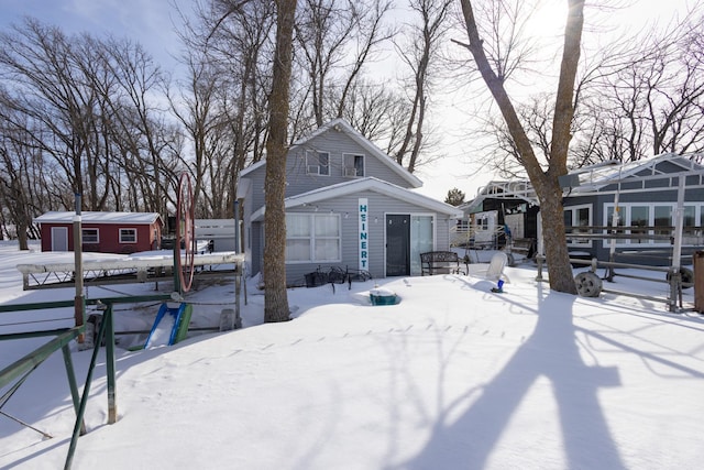 24932 Wall Lake Point Cir, Fergus Falls, MN 56537 - yard layered in snow with a garage