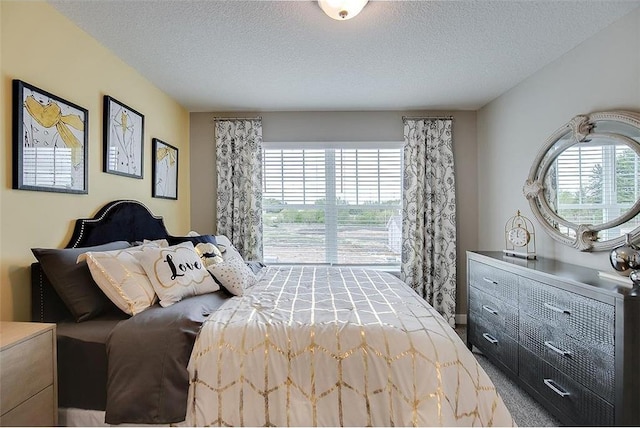 bedroom with a textured ceiling