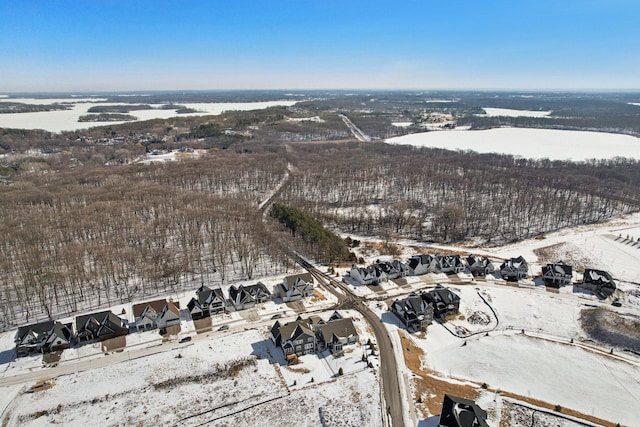 view of snowy aerial view