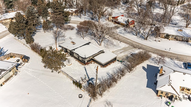 view of snowy aerial view