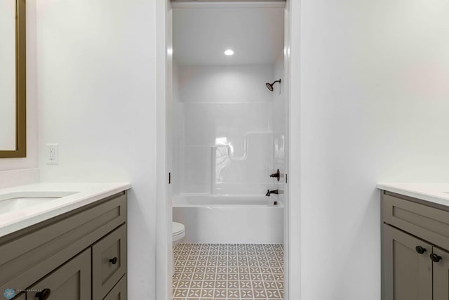 3254 Timber Creek Cir S, Fargo, ND 58104 - bathroom featuring vanity, toilet, and tub / shower combination