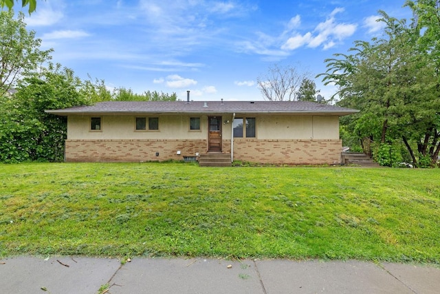 1022-1024 34th Ave N, Minneapolis, MN 55412 - ranch-style home with brick siding, a front lawn, and entry steps