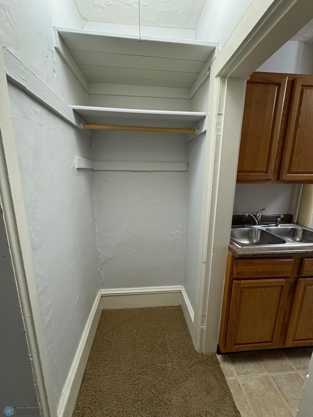 closet with a sink