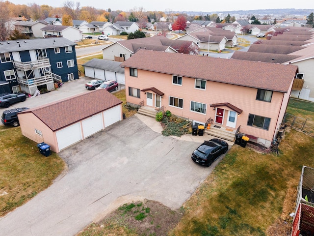 drone / aerial view with a residential view