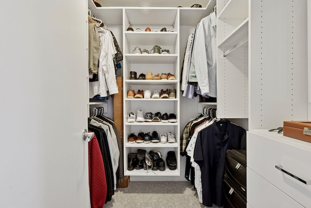 view of walk in closet