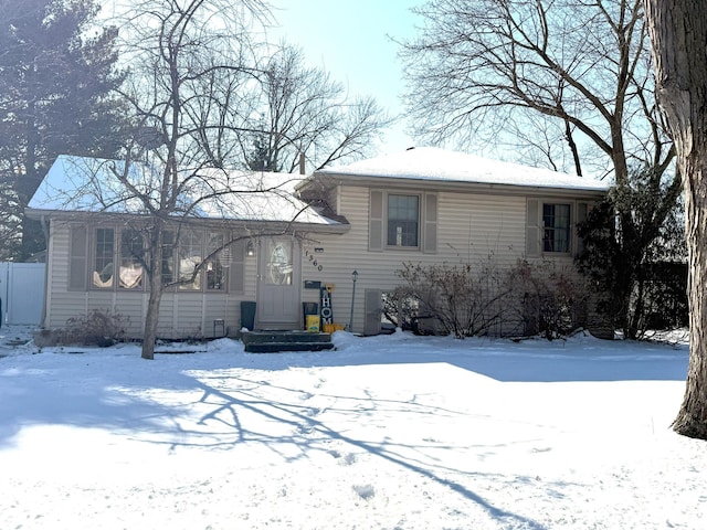 view of front of home