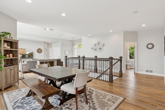 13380 Willandale Rd, Rogers, MN 55374 - dining area featuring light wood-style flooring, recessed lighting, and baseboards