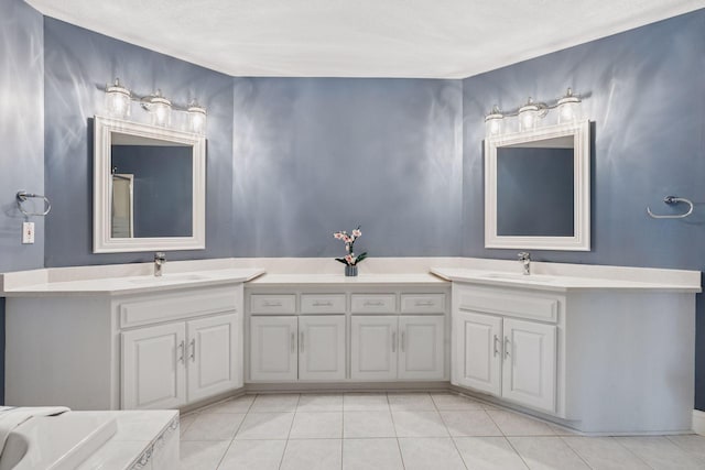 13380 Willandale Rd, Rogers, MN 55374 - bathroom featuring double vanity and tile patterned flooring