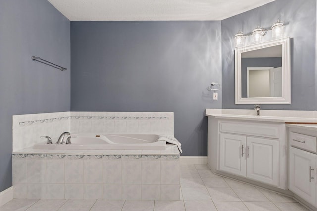 13380 Willandale Rd, Rogers, MN 55374 - full bathroom featuring a bath, vanity, and tile patterned floors