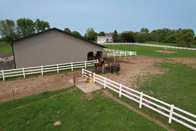 13380 Willandale Rd, Rogers, MN 55374 - horse barn featuring a rural view