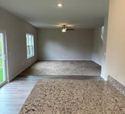 interior space with wood finished floors