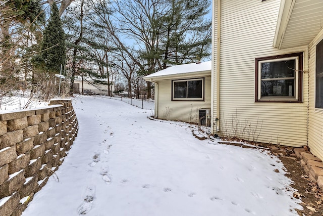 view of snowy yard