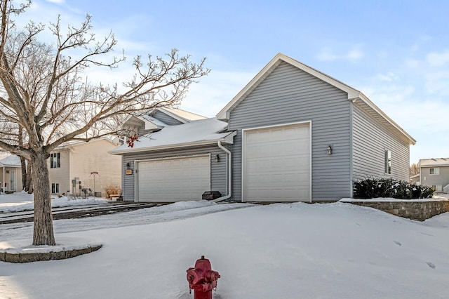 exterior space with an attached garage