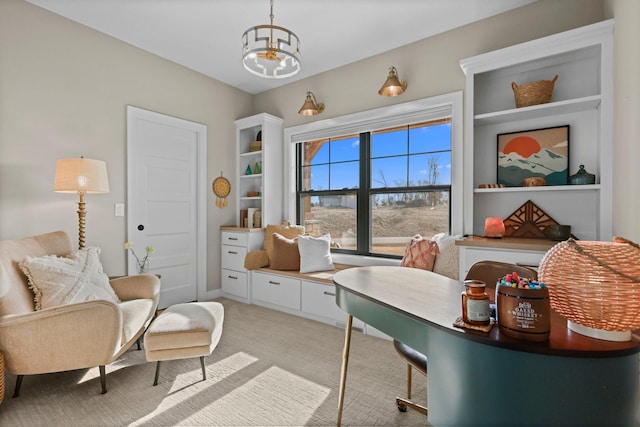 19986 Unity St NW, Oak Grove, MN 55011 - office featuring an inviting chandelier and light carpet