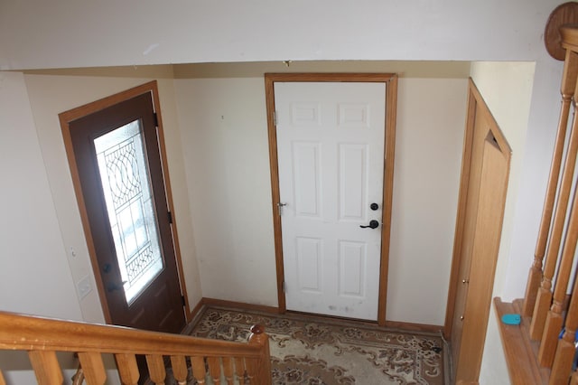 foyer with baseboards