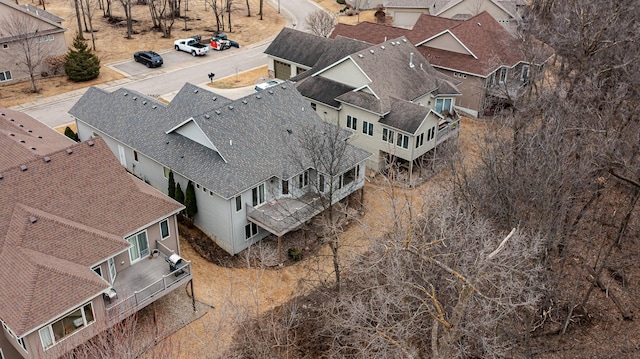 drone / aerial view with a residential view