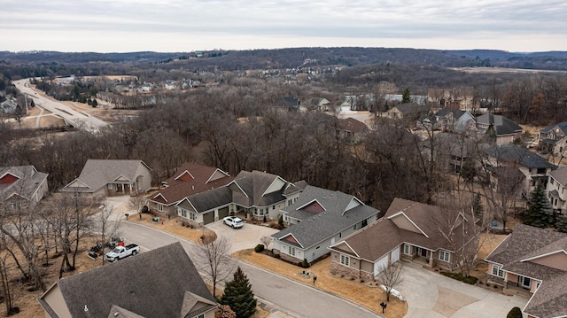 drone / aerial view featuring a residential view