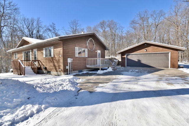 19241 Ebony Rd, Osakis, MN 56360 - view of front of home with an outdoor structure and a detached garage