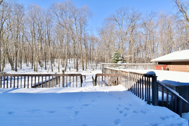 19241 Ebony Rd, Osakis, MN 56360 - view of snow covered deck