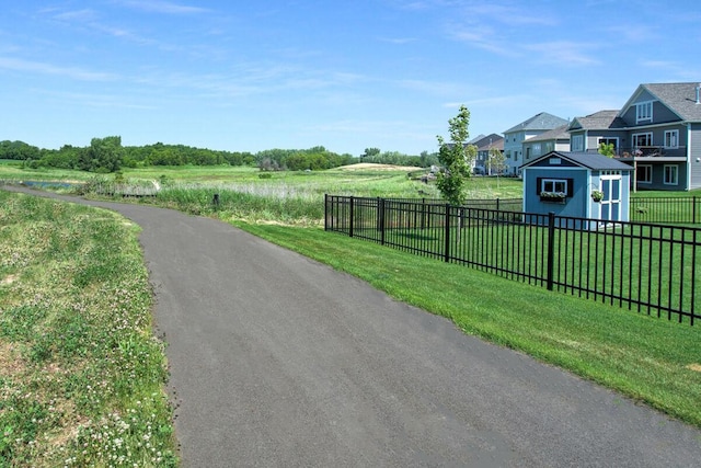 view of street featuring a residential view