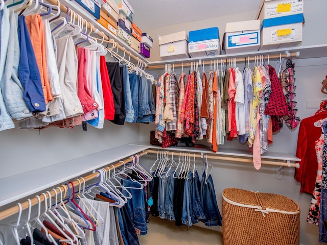 view of walk in closet