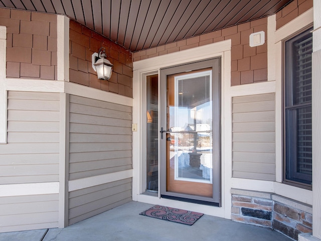 view of doorway to property