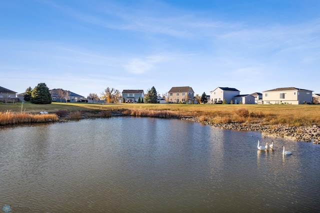 view of water feature featuring a residential view