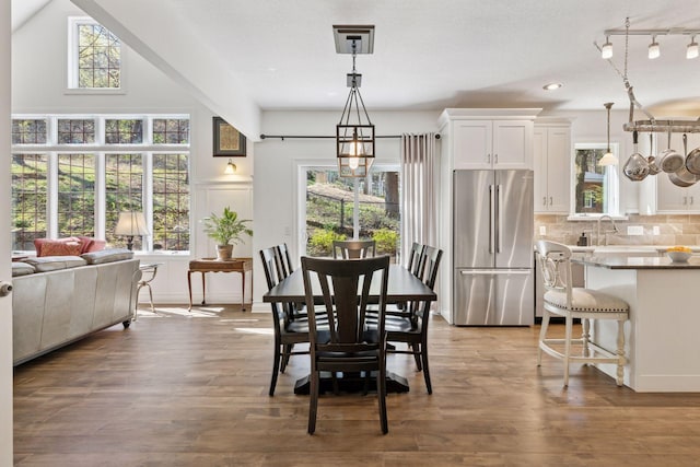 1067 Pioneer Rd, Red Wing, MN 55066 - dining area featuring wood finished floors and recessed lighting