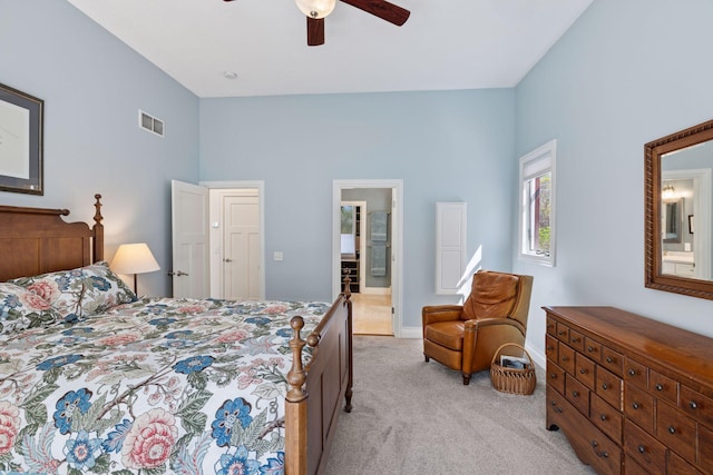 1067 Pioneer Rd, Red Wing, MN 55066 - bedroom with light colored carpet and a ceiling fan
