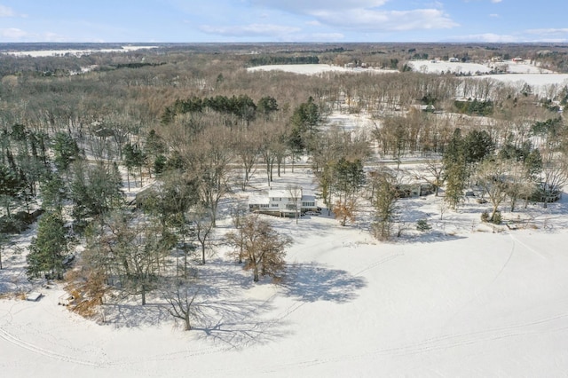 view of snowy aerial view