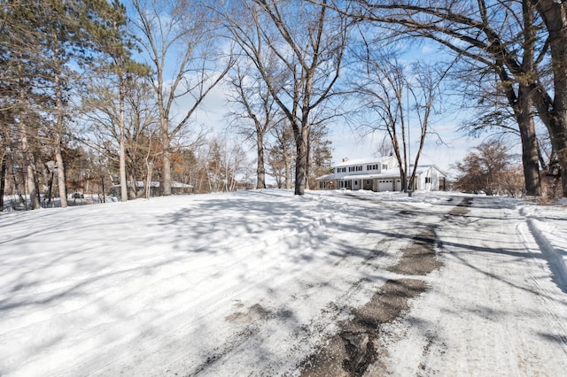 view of snowy yard