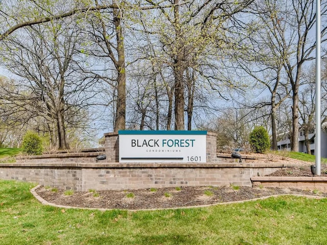 view of community sign