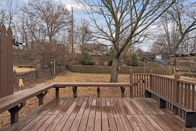 wooden deck with fence