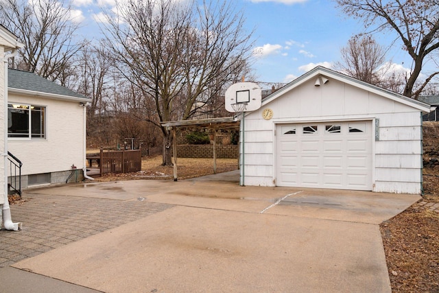 exterior space featuring driveway