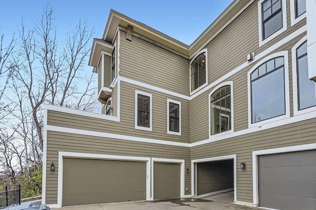 view of home's exterior featuring an attached garage