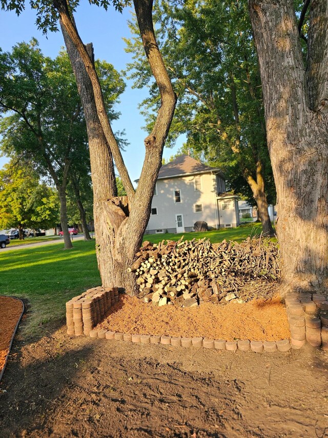 view of home's exterior with a lawn