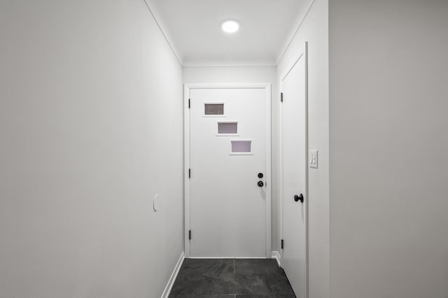 entryway with baseboards