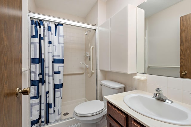 1021 Yuma Ln N, Plymouth, MN 55447 - bathroom with a shower stall, vanity, and decorative backsplash