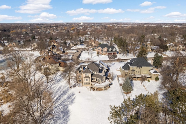 drone / aerial view with a residential view