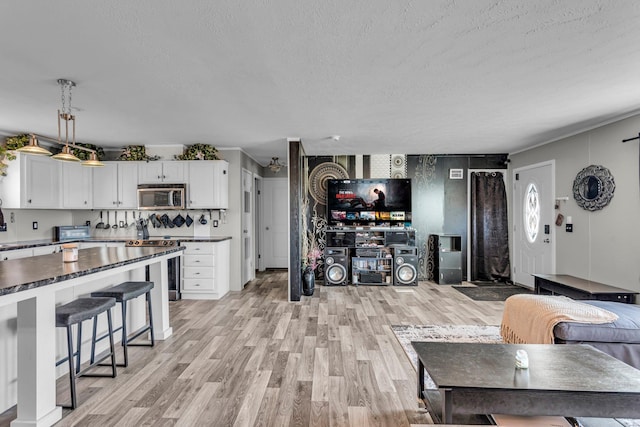 27939 Forest Blvd, Wyoming, MN 55092 - living area with a textured ceiling and light wood finished floors