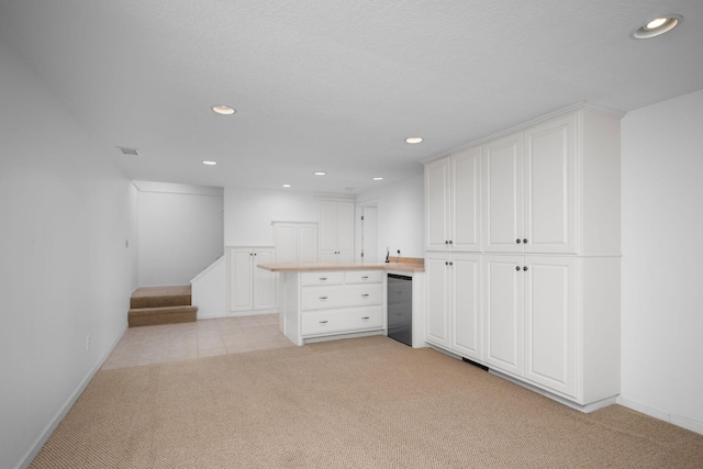 2135 Shadyview Ln N, Plymouth, MN 55447 - basement with light colored carpet, recessed lighting, stairs, and baseboards