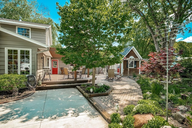 2135 Shadyview Ln N, Plymouth, MN 55447 - view of pool with outdoor dining area, a deck, and a patio area